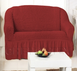 Чехлы на диваны (2х-местные) - Чехол на 2-х местный диван, цвет бордовый