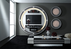 Стойки, тумбы для аппаратуры - VISMARA DESIGN - BODY ROUND LIGHT ART DECO - мебель для домашнего кинотеатра