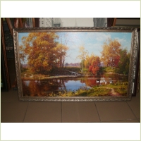 Постер 70см*110см "Пруд.Лебеди"- 2500 руб