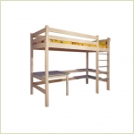 Мебель для детской - Кровать верхнеярусная со столом №2 (массив сосны)